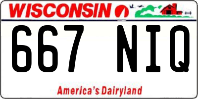 WI license plate 667NIQ