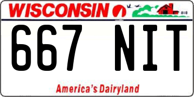 WI license plate 667NIT