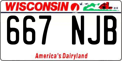 WI license plate 667NJB