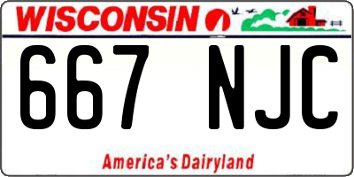 WI license plate 667NJC