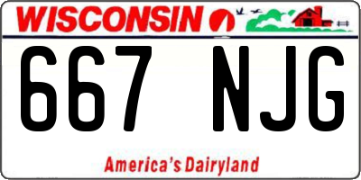 WI license plate 667NJG