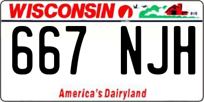 WI license plate 667NJH