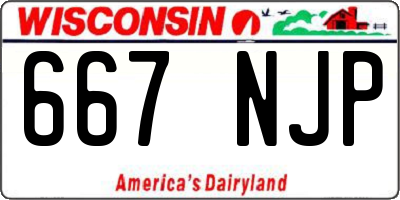 WI license plate 667NJP