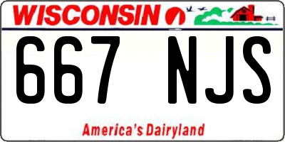 WI license plate 667NJS