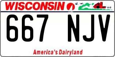 WI license plate 667NJV