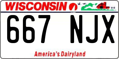WI license plate 667NJX