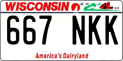 WI license plate 667NKK