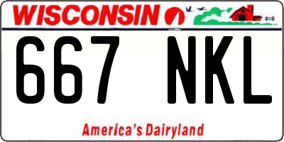 WI license plate 667NKL