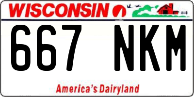WI license plate 667NKM