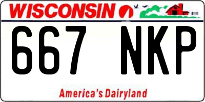 WI license plate 667NKP