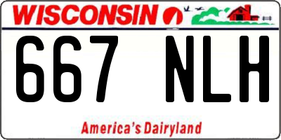 WI license plate 667NLH