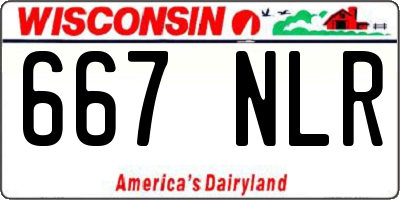 WI license plate 667NLR