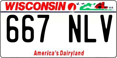 WI license plate 667NLV