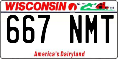 WI license plate 667NMT