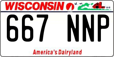 WI license plate 667NNP