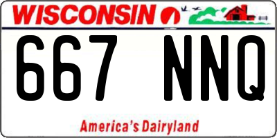 WI license plate 667NNQ