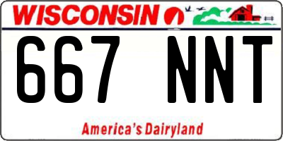 WI license plate 667NNT