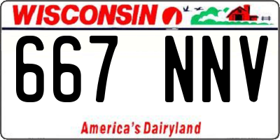 WI license plate 667NNV