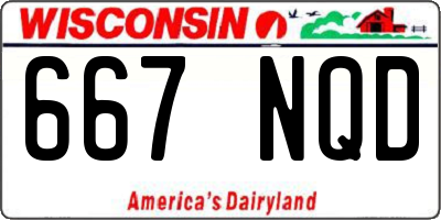 WI license plate 667NQD