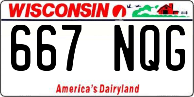 WI license plate 667NQG