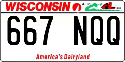 WI license plate 667NQQ