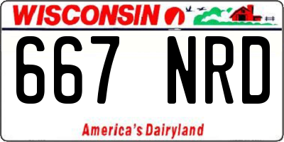 WI license plate 667NRD