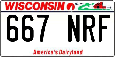 WI license plate 667NRF