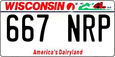 WI license plate 667NRP
