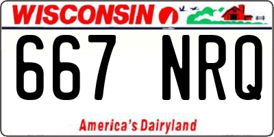 WI license plate 667NRQ