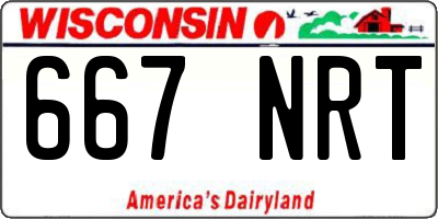WI license plate 667NRT
