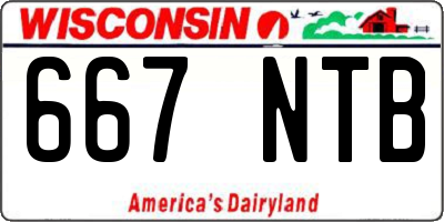 WI license plate 667NTB