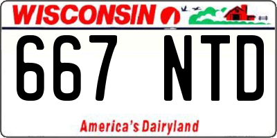 WI license plate 667NTD