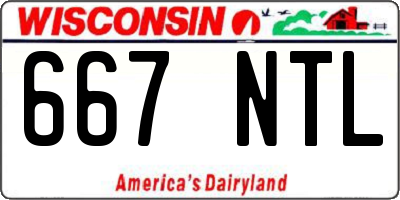 WI license plate 667NTL