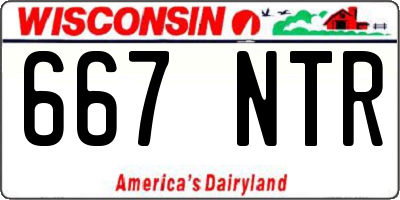 WI license plate 667NTR