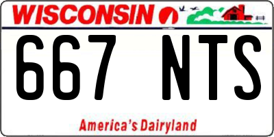WI license plate 667NTS