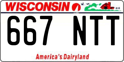 WI license plate 667NTT