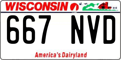 WI license plate 667NVD