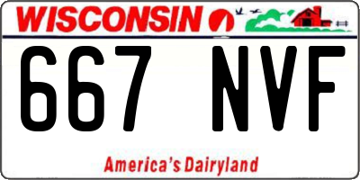 WI license plate 667NVF
