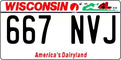 WI license plate 667NVJ