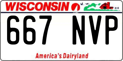 WI license plate 667NVP