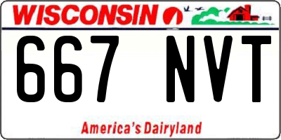 WI license plate 667NVT