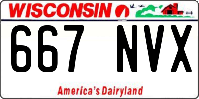WI license plate 667NVX