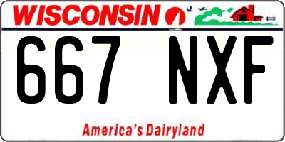WI license plate 667NXF