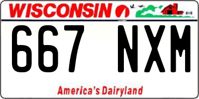 WI license plate 667NXM