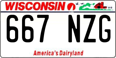 WI license plate 667NZG