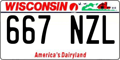 WI license plate 667NZL