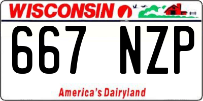 WI license plate 667NZP