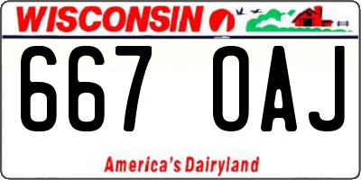 WI license plate 667OAJ