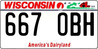 WI license plate 667OBH