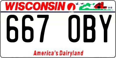 WI license plate 667OBY